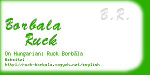 borbala ruck business card